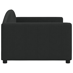 Avis vidaXL Lit de repos sans matelas noir 90x190 cm tissu