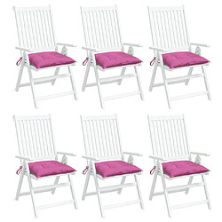 Avis vidaXL Coussins de chaise lot de 6 rose 50x50x7 cm tissu oxford