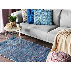 Avis Beliani Tapis en coton turquois 80 x 150 cm BESNI