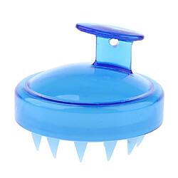 Silicone Shampooing pour la douche Gel nettoyant pour le corps Pellicules Brosse cheveux cuir chevelu Masseur Clear blue