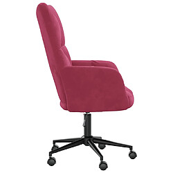 Avis vidaXL Chaise de relaxation Rouge bordeaux Velours