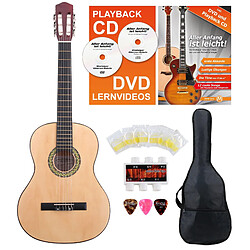 Classic Cantabile AS-851-L guitare de concert 4/4 pour gauchers Starter-SET