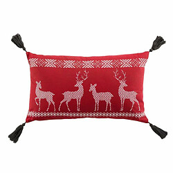 Paris Prix Coussin Déco Cosy Home II 30x50cm Rouge