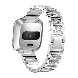 Bracelet en métal décor de strass universel 22mm argent pour votre Huawei Watch GT/Gear S2