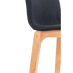 Decoshop26 Lot de 2 tabourets de bar design avec structure de 4 pieds en bois et assise en tissu noir 10_0004214 pas cher