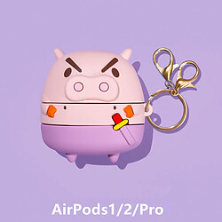 GUPBOO Airpods Coque Housse Étui Protecteur Compatible pour AirPods Pro-Dessin animé cochon Zaemon en silicone mignon