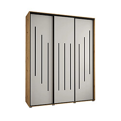 Abiks Meble Armoire DAVOS 8 À Portes Coulissantes 235,2/190/45 3 Portes