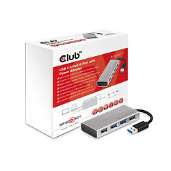 Club 3D CLUB3D USB 3.0 Hub 4-Port with Power Adapter