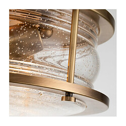 Avis Elstead Lighting Plafonnier Salle de bains Kichler Acier,verre grainé transparent Laiton naturel