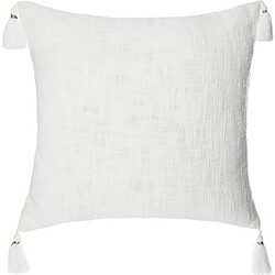 Housse de Coussin Slub 40x40cm Blanc