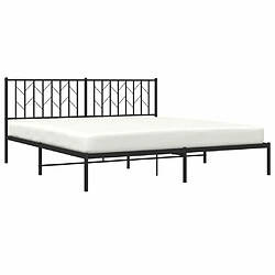 Avis Maison Chic Cadre/structure de lit métal et tête de lit pour adulte - Lit Moderne Chambre noir 183x213 cm -MN95432