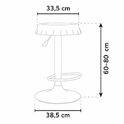 Superstool Tabouret haut bar et cuisine forme de capsule de bouteille design moderne Dallas | Noir pas cher