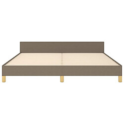 Acheter vidaXL Cadre de lit sans matelas taupe 180x200 cm tissu