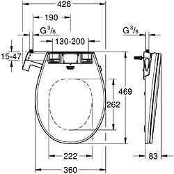 Grohe Abattant lavant Bau ceramic