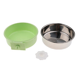 pendaison de chien de compagnie d'alimentation chien chat bol d'eau alimentation bol plat conteneur vert