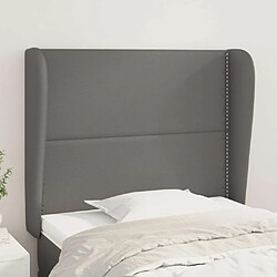 Maison Chic Tête de lit moderne avec oreilles pour chambre - Décoration de lit Gris 103x23x118/128 cm Similicuir -MN94175