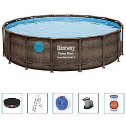 Bestway Ensemble de piscine Power Steel 488x122 cm