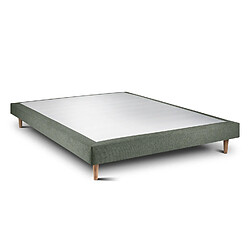 Sommeil de plomb Sommier Tapissier Tissu Vert 150x190 H29cm