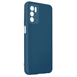 Avizar Coque Oppo A16 et Oppo A16s Silicone Semi-rigide Finition Soft-touch Fine Bleu