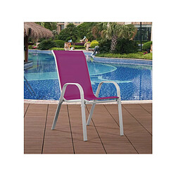 Avis Habitat Et Jardin Fauteuil jardin Textilène Cordoba - Phoenix - Rose - Lot de 2