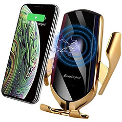 Chrono Automatique Chargeur sans Fil Voiture Support de Charge Rapide pour iphone XR XS XS Max 8/8Plus Huawei P30Pro Mate20Pro(Or)