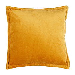 Thedecofactory ARTHUR - Coussin en velours de coton jaune 40x40