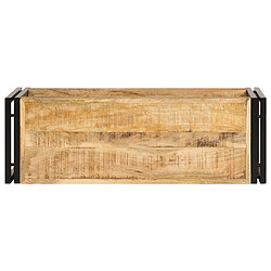 Helloshop26 Meuble télé buffet tv télévision design pratique 90 cm bois de manguier massif 2502028