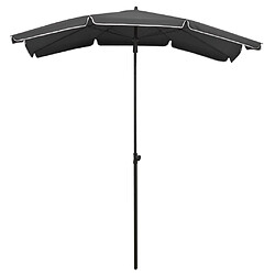 Helloshop26 Parasol de jardin avec mât 200 x 130 cm anthracite 02_0008316