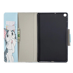 Acheter Etui en PU modèle d'impression fermoir large chat pour votre Samsung Galaxy Tab A 10.1 (2019) T510 T515