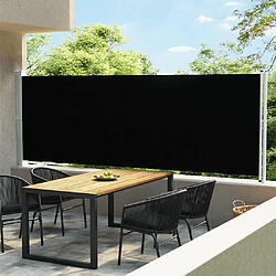 vidaXL Auvent latéral rétractable de patio 600x160 cm noir