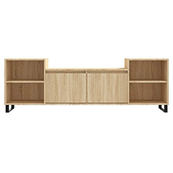 Maison Chic Meuble TV scandinave - Banc TV pour salon Chêne sonoma 160x35x55 cm Bois d'ingénierie -MN74748 pas cher