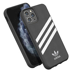 Adidas Coque pour iPhone 11 Pro Max Bords Surélevés 3 Stripes Blanc / Noir