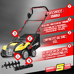 Gardeo Pro Scarificateur emousseur electrique 1800W - 40cm