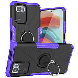 Coque en TPU anti-chute avec béquille pour votre Xiaomi Redmi Note 10 Pro 5G/Poco X3 GT - violet