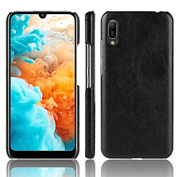 Wewoo Coque Étui de protection PC + PU antichoc Litchi Texture pour Huawei Y6 Pro 2019 Noir