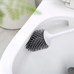 Universal TPE Brosse en silicone Brosse de toilette Vidange rapide Outils de nettoyage WC Accessoires de salle de bains | Porte-brosse