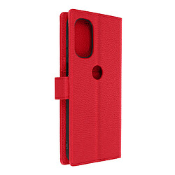 Avizar Housse Motorola Moto G31 et G41 Clapet Portefeuille Stand Vidéo rouge