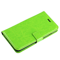 Wewoo Housse Étui vert pour Samsung Galaxy J3 2016 / J310 Crazy Horse Texture horizontale Flip en cuir avec boucle magnétique et titulaire fentes cartes porte-monnaie cadre photo pas cher