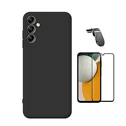 Kit De Film En Verre Trempé À Coque Complète 5D + Couvercle En Silicone Liquide + Support Magnétique L Phonecare Pour Samsung Galaxy A16 - Noir