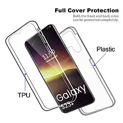 Htdmobiles Coque pour Samsung Galaxy S23 Plus 5G - housse etui silicone gel fine 360 integrale (avant et arriere) + verre trempe - TRANSPARENT