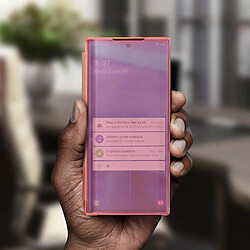 Acheter Avizar Housse Samsung Galaxy Note 10 Clapet translucide Support Vidéo rose gold