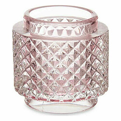 Avis Gift Decor Bougeoir Rose verre (9 x 8,8 x 9 cm) (12 Unités)