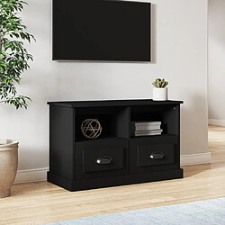 Maison Chic Meuble TV scandinave - Banc TV pour salon noir 80x35x50 cm bois d'ingénierie -MN29165