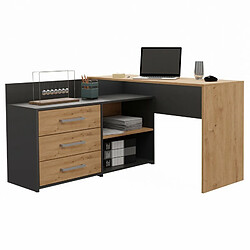 Vivaldi Bureau Dann Chene Artisan Anthracite 120 cm