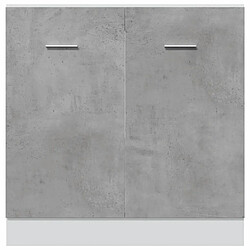 Acheter vidaXL Armoire de plancher d'évier gris béton 80x46x81,5 cm