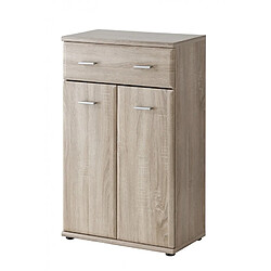 Vivaldi Commode avec un tiroir et deux portes ARMARIO coloris chêne sonoma 60x32x96 cm