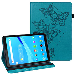 Etui en PU motif papillon avec support et porte-cartes bleu pour votre Lenovo Tab M10 TB-X605F/TB-X505L/TB-X505F/TB-X605L/Tab P10 TB-X705F/TB-X705L