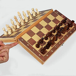 Universal Le jeu d'échecs en bois avec 34 pièces est réglé avec une grande planche magnétique pliée avec 34 pièces stockées à l'intérieur. Le jeu d'échecs de voyage portable est réglé pour les enfants.