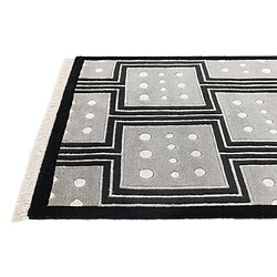 Vidal Tapis de couloir en laine 211x79 noir Darya pas cher