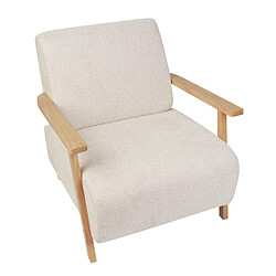 Beliani Fauteuil LESJA Tissu Beige clair pas cher